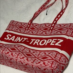 Red and White Sturdy Tote NWOT